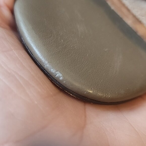 Indigo Tan Cream Sandals with T-Strap Design - Picture 12 of 16